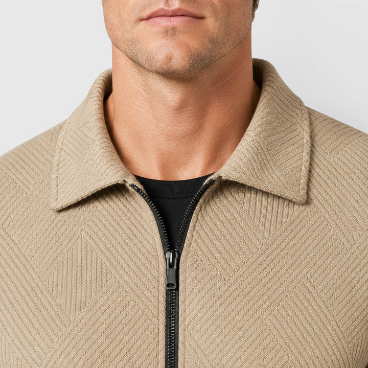 Men's Lightweight Textured Full Zip Jacket