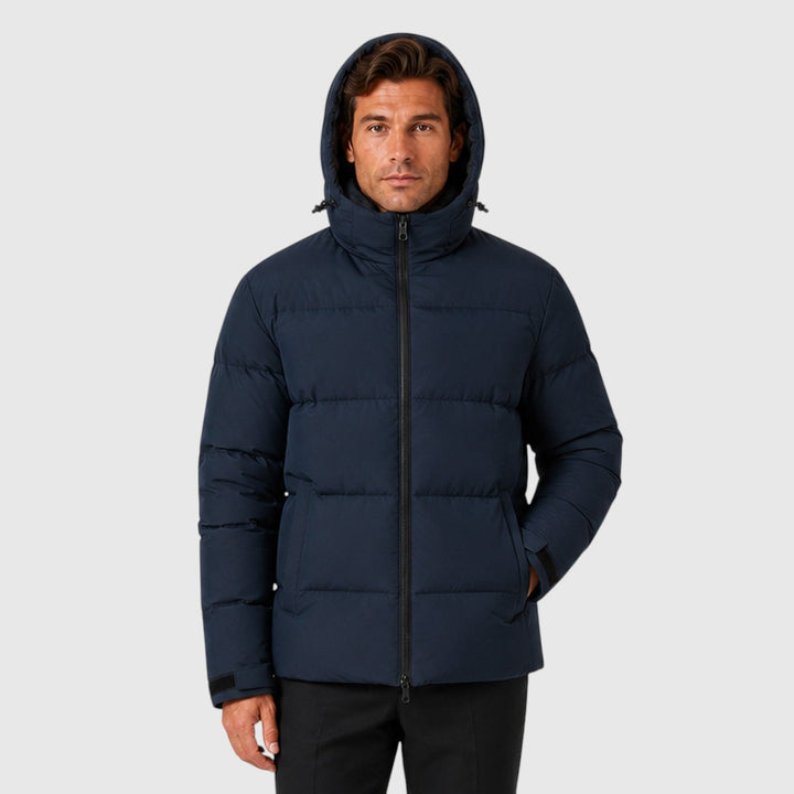 Men's Casual Quilted Hooded Puffer Jacket