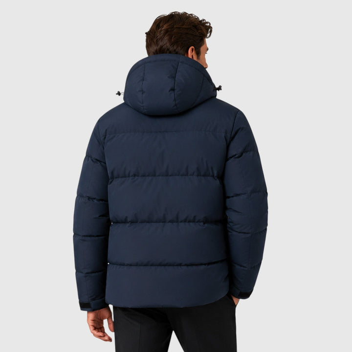 Men's Casual Quilted Hooded Puffer Jacket