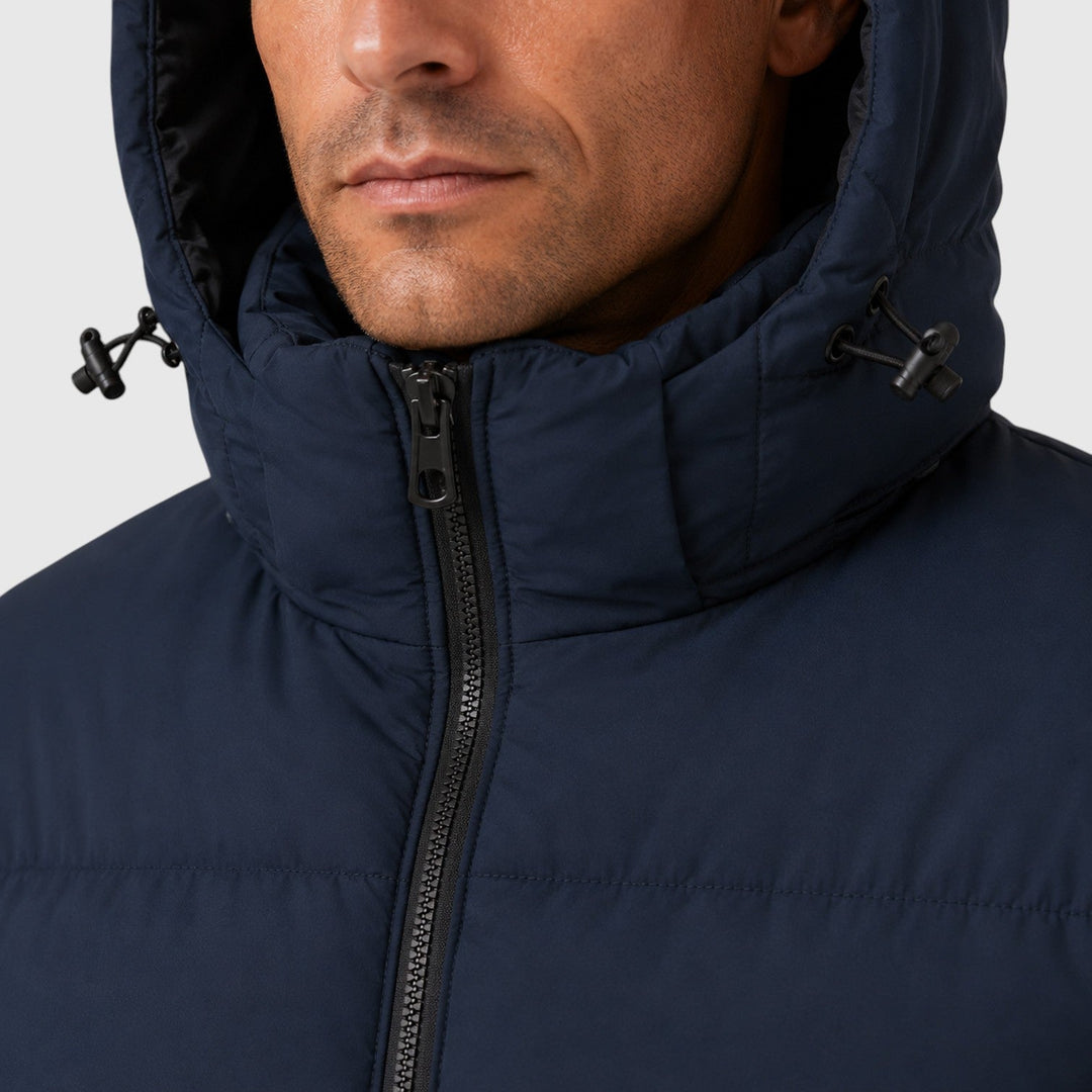 Men's Casual Quilted Hooded Puffer Jacket