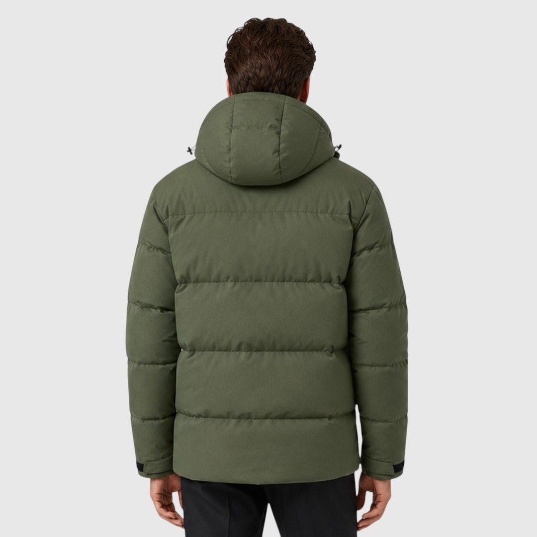 Men's Casual Quilted Hooded Puffer Jacket