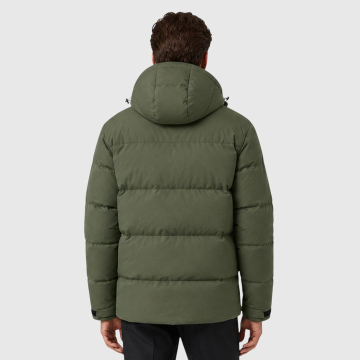 Men's Casual Quilted Hooded Puffer Jacket