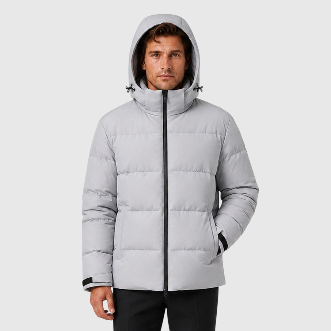 Men's Casual Quilted Hooded Puffer Jacket