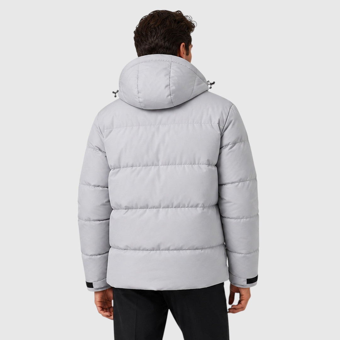 Men's Casual Quilted Hooded Puffer Jacket