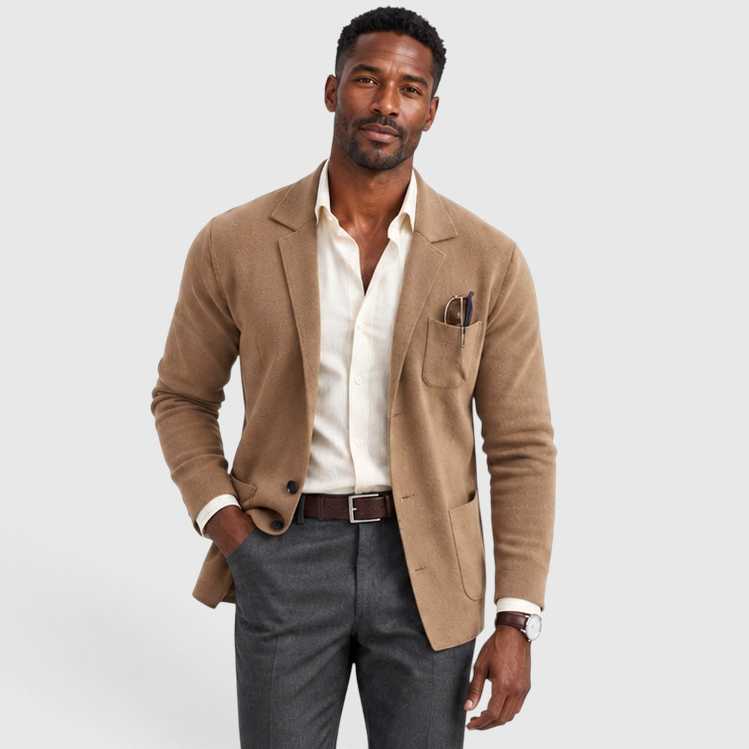 Men's Casual Knit Blazer Jacket