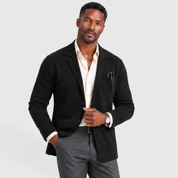 Men's Casual Knit Blazer Jacket