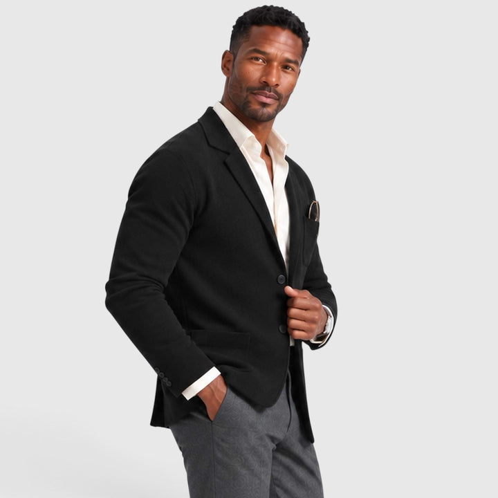 Men's Casual Knit Blazer Jacket