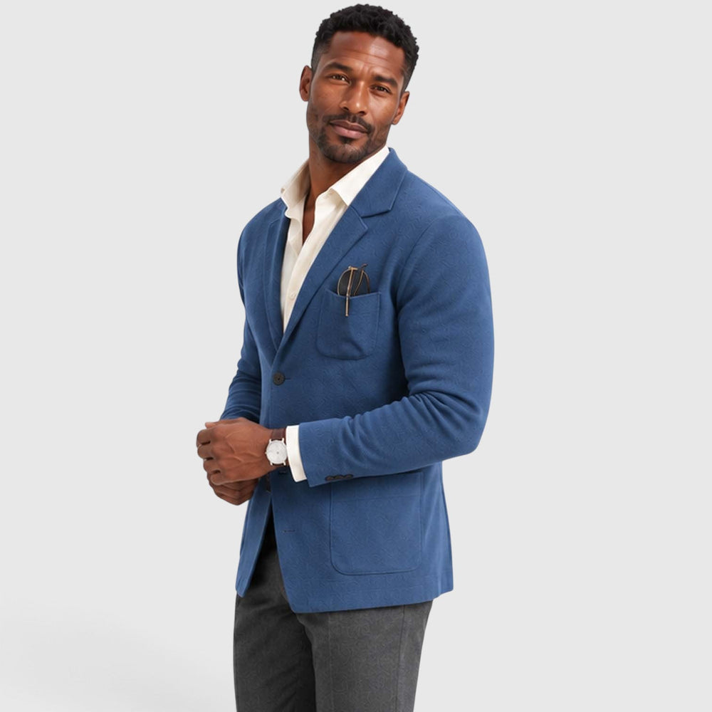 Men's Casual Knit Blazer Jacket
