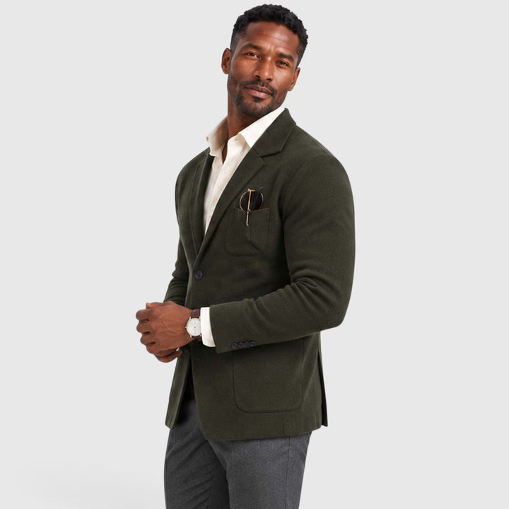 Men's Casual Knit Blazer Jacket
