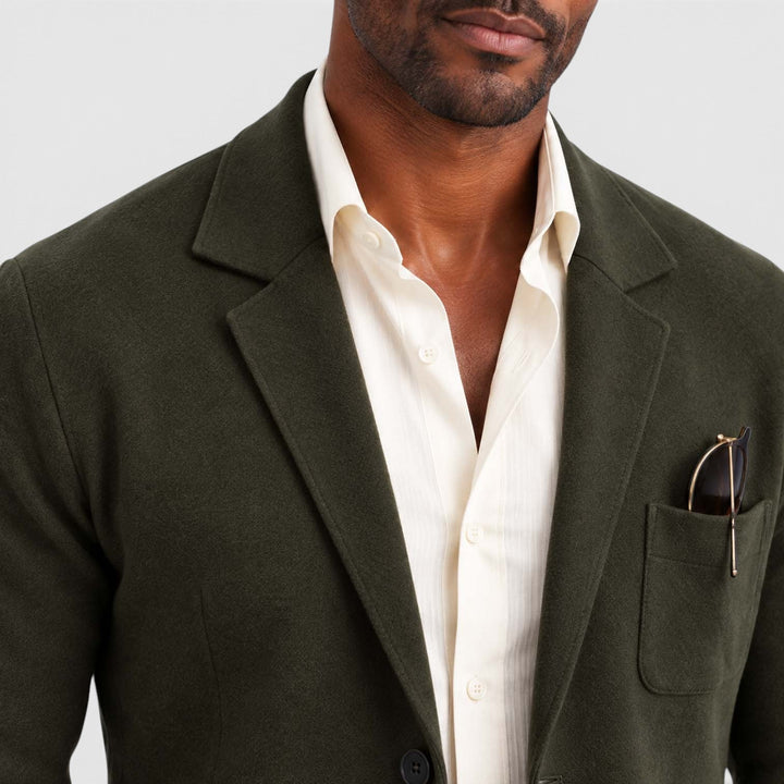 Men's Casual Knit Blazer Jacket