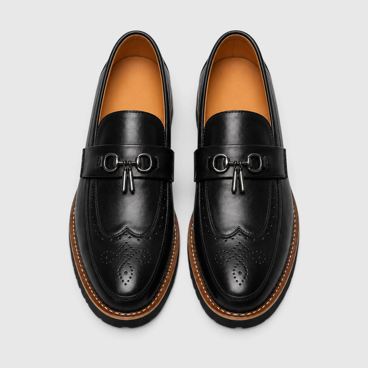Men's Classic Leather Pointed Toe Derby Shoes