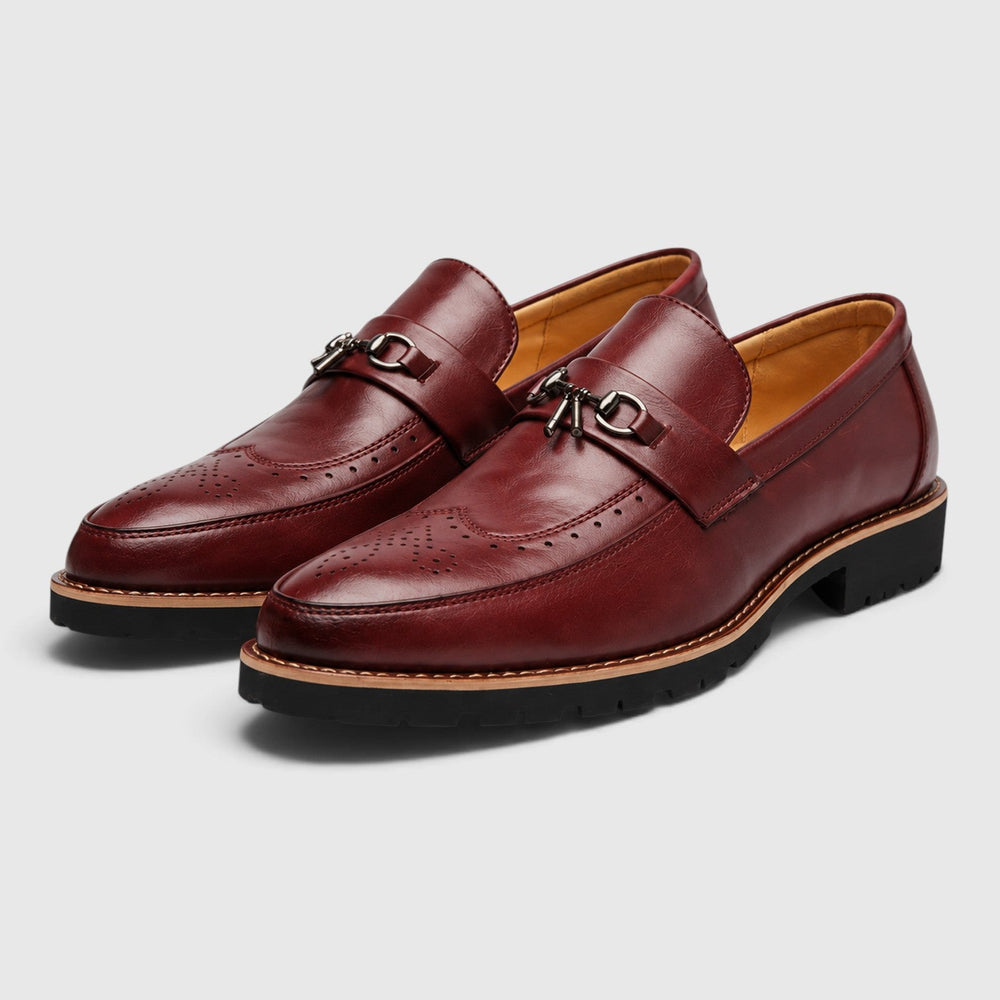 Men's Classic Leather Pointed Toe Derby Shoes