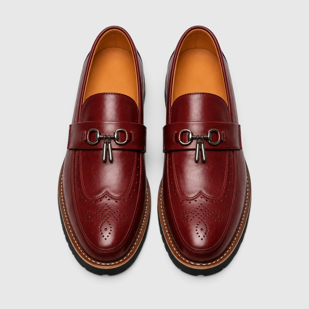 Men's Classic Leather Pointed Toe Derby Shoes