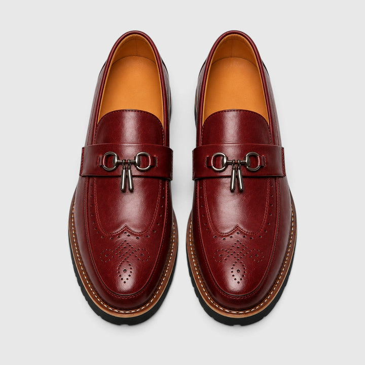 Men's Classic Leather Pointed Toe Derby Shoes
