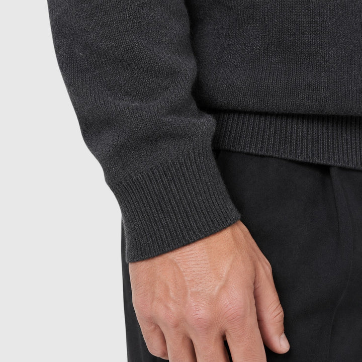 Men's Casual Knit Polo Collar Long Sleeve Jumper