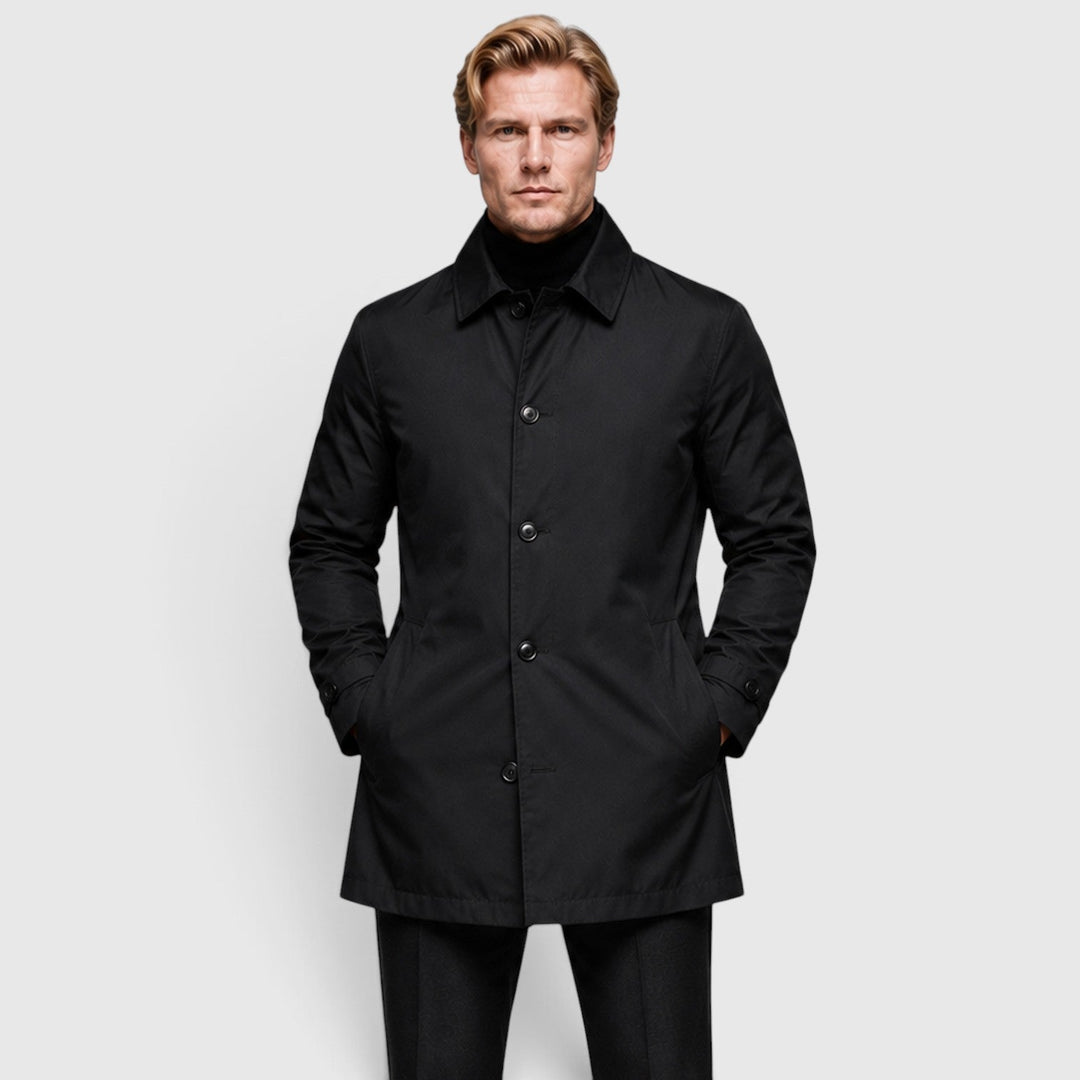 Men's Classic Wool Blend Trench Coat