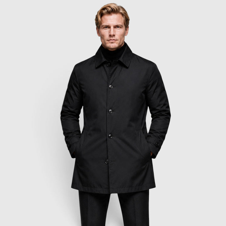 Men's Classic Wool Blend Trench Coat