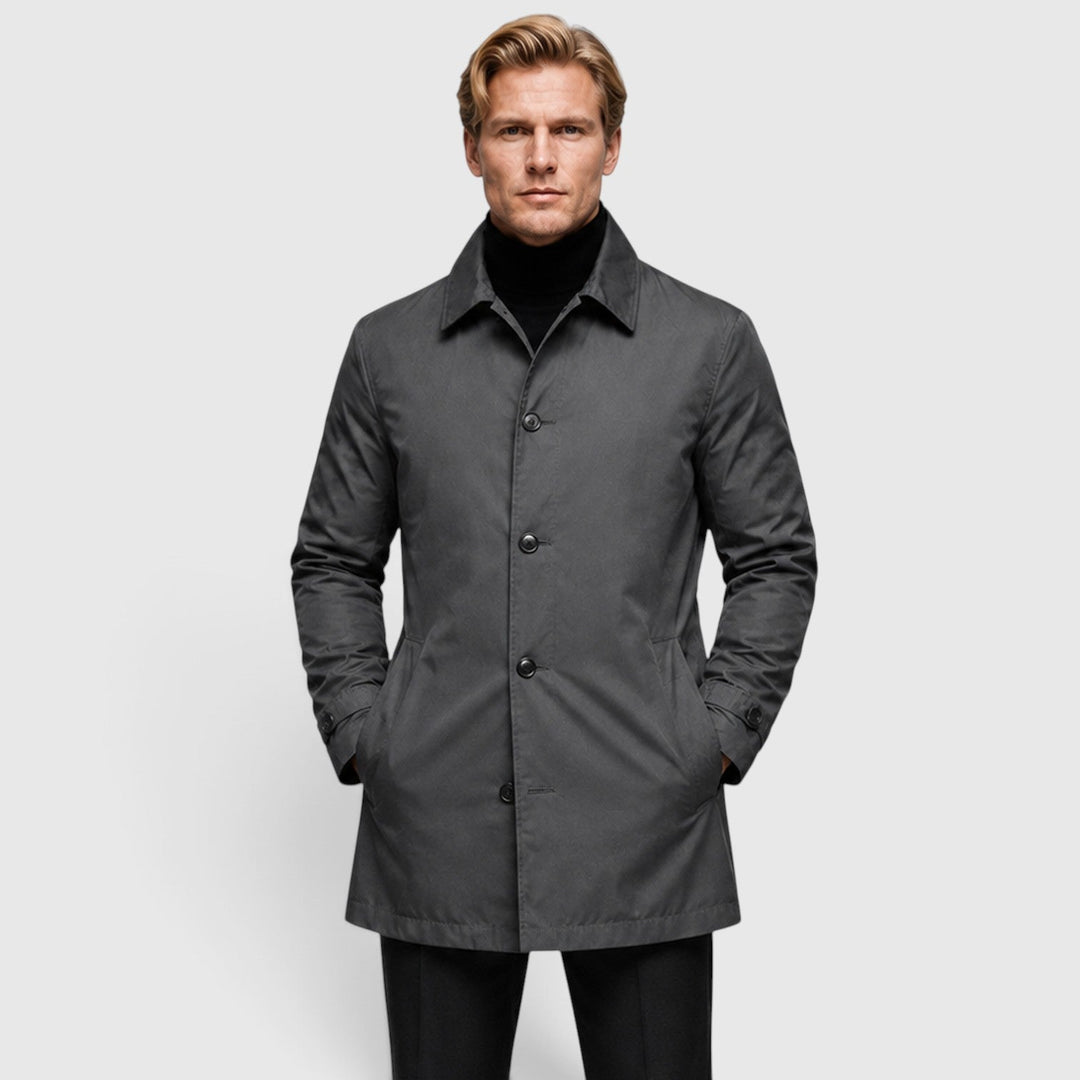 Men's Classic Wool Blend Trench Coat