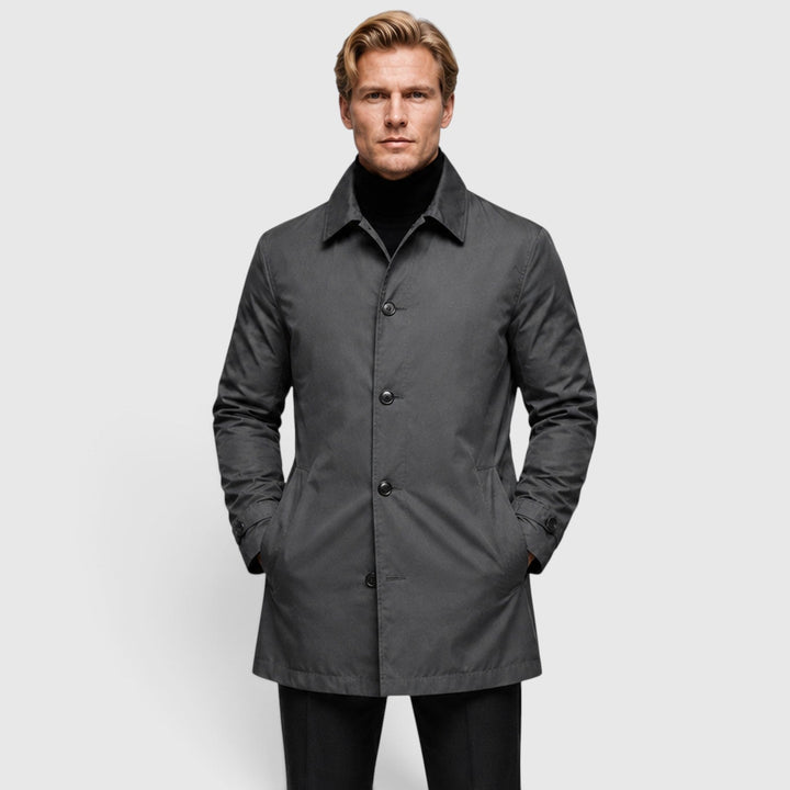 Men's Classic Wool Blend Trench Coat