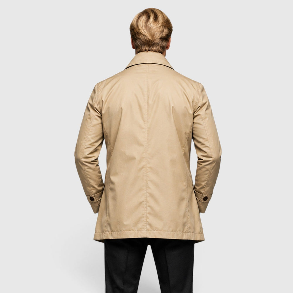 Men's Classic Wool Blend Trench Coat