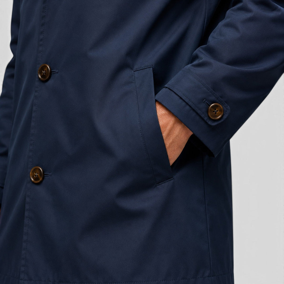Men's Classic Wool Blend Trench Coat