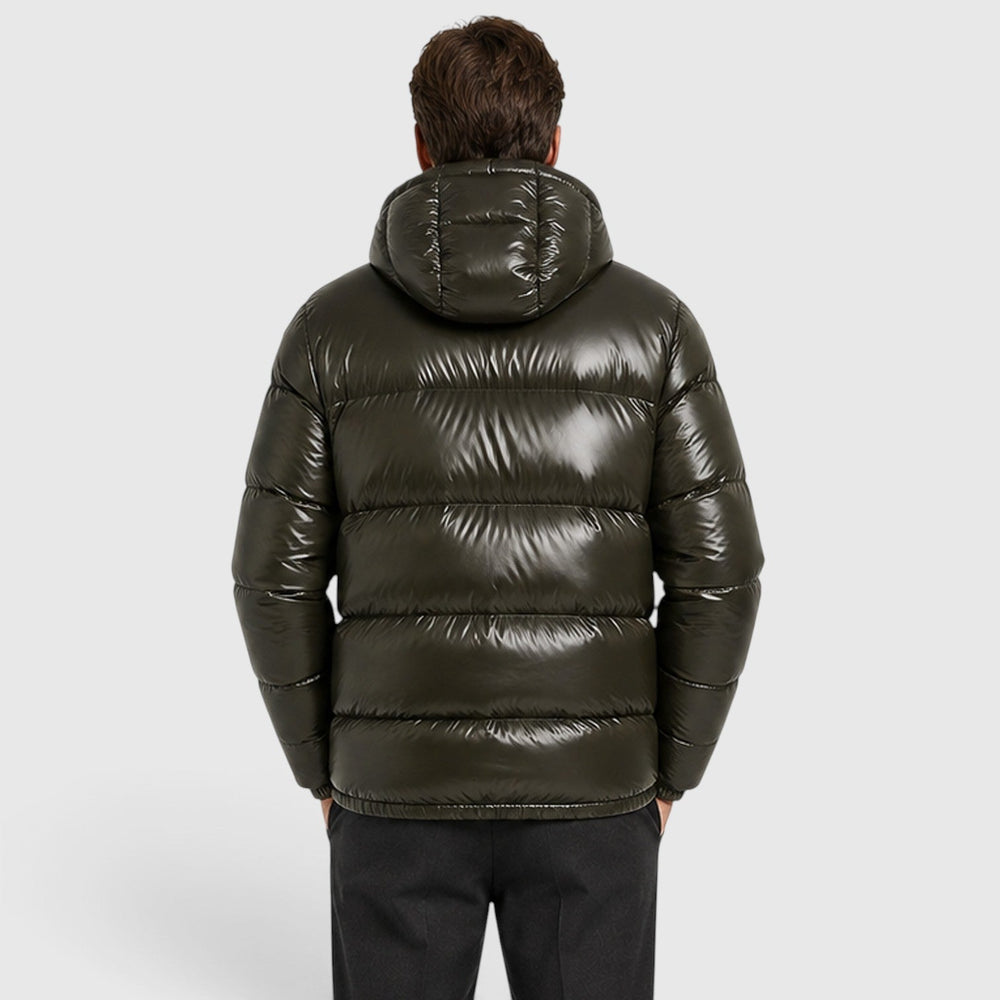 Men's Casual Nylon Hooded Puffer Jacket