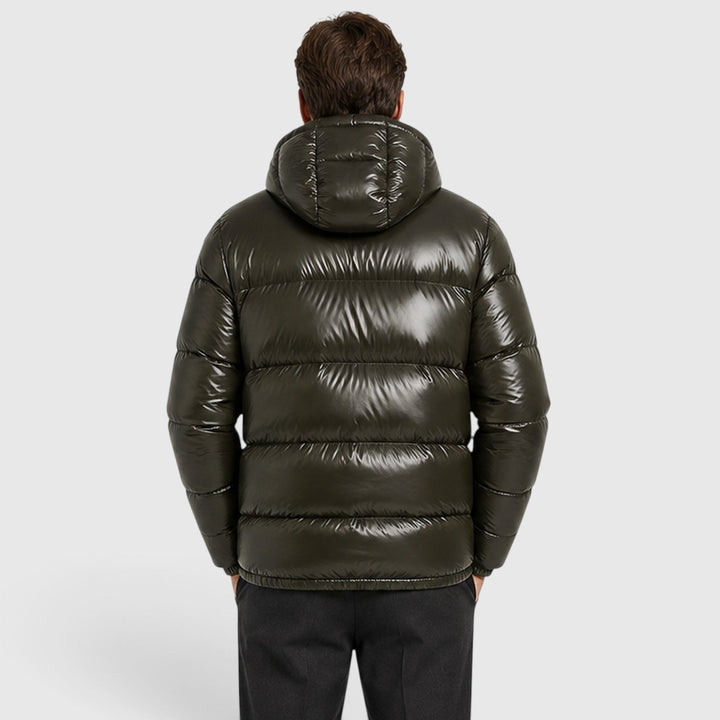 Men's Casual Nylon Hooded Puffer Jacket