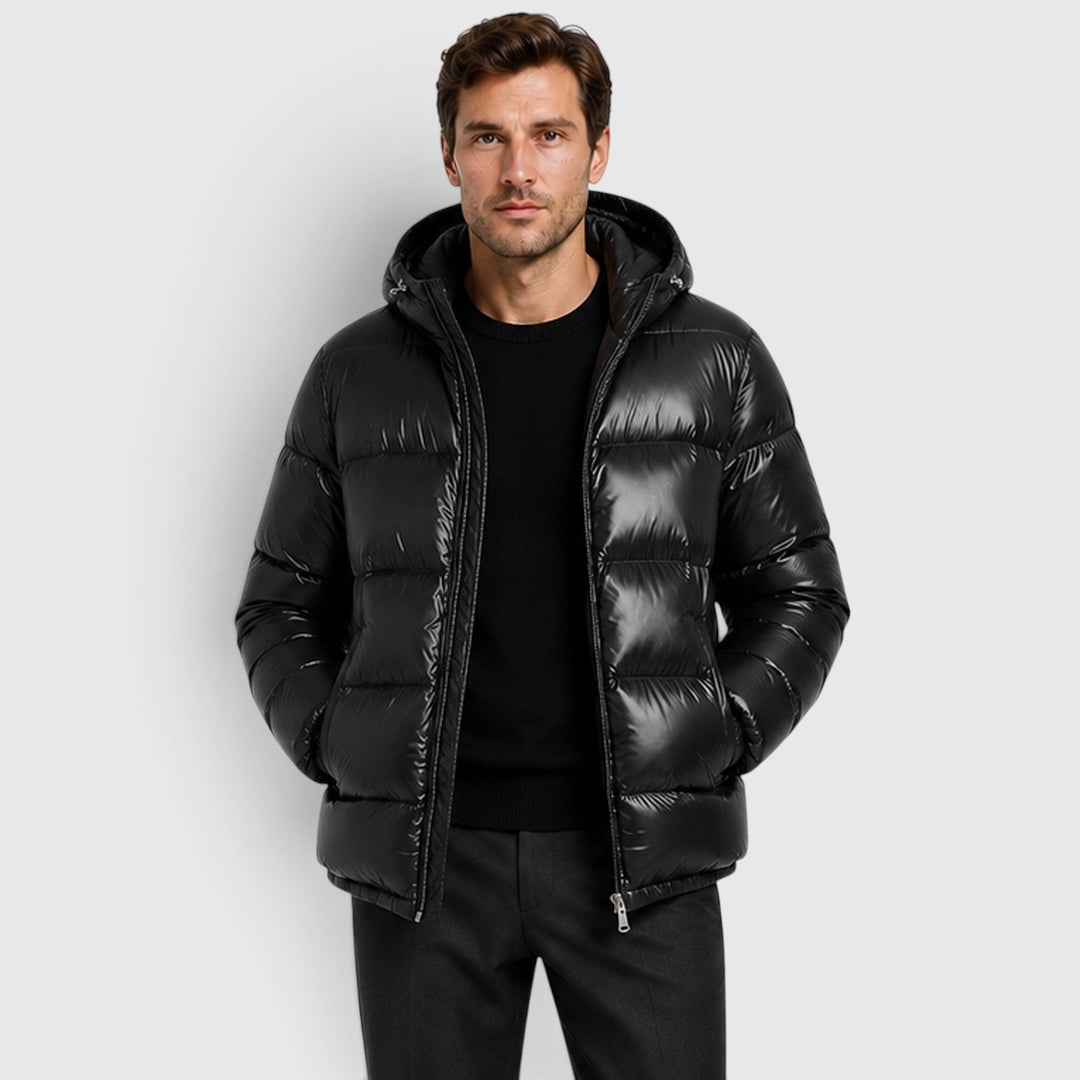 Men's Casual Nylon Hooded Puffer Jacket