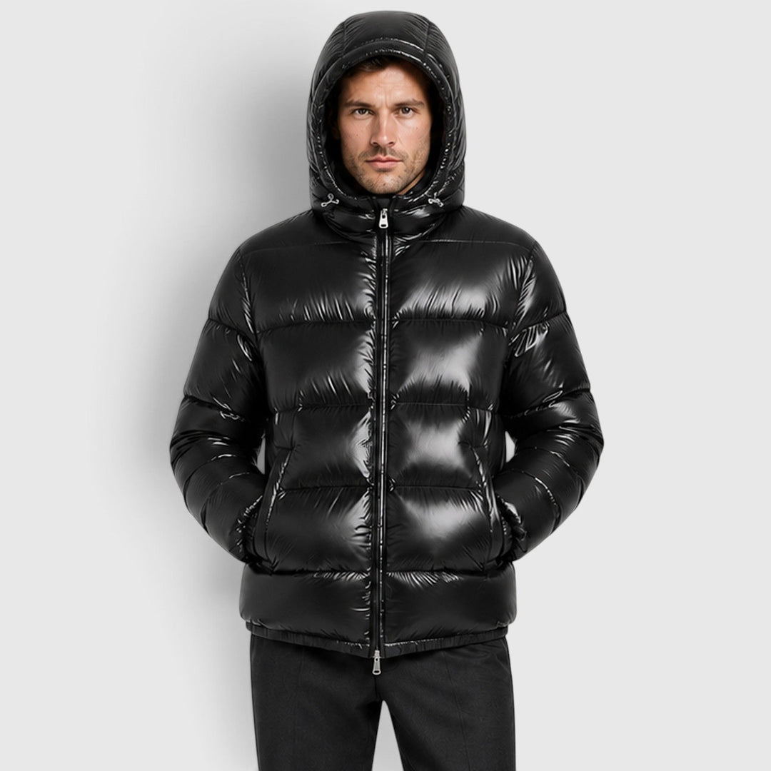 Men's Casual Nylon Hooded Puffer Jacket