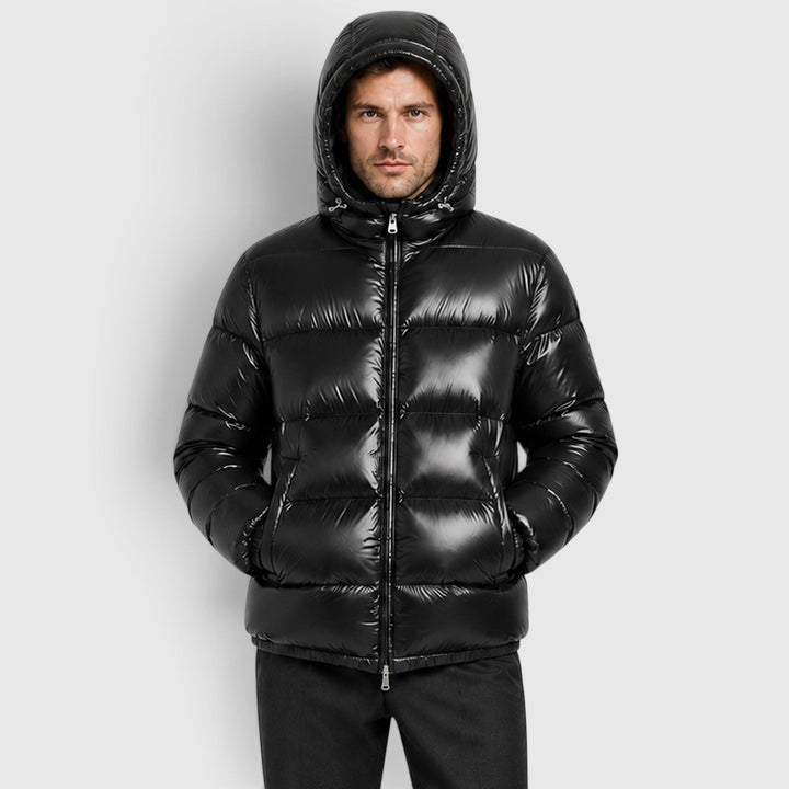 Men's Casual Nylon Hooded Puffer Jacket