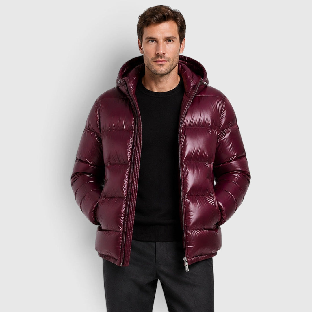 Men's Casual Nylon Hooded Puffer Jacket