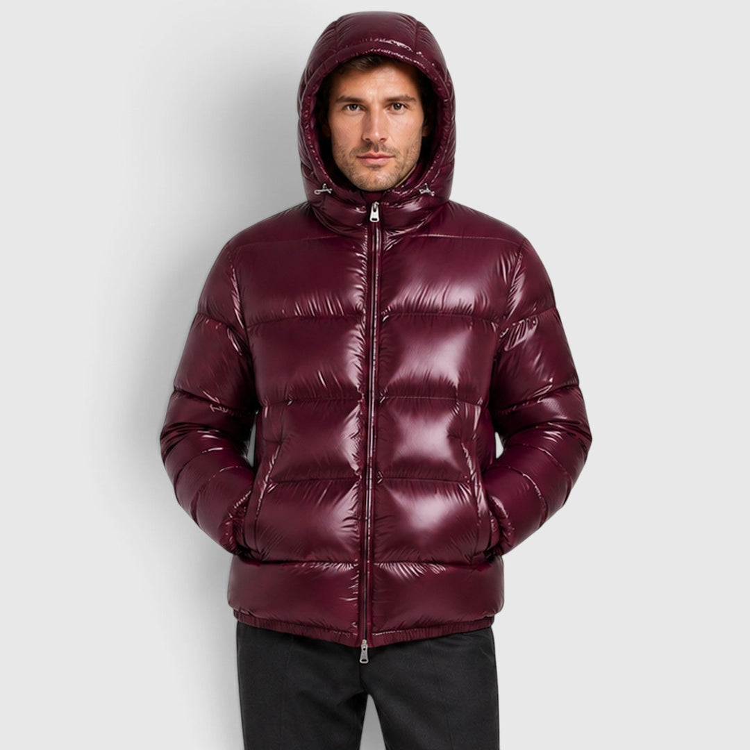 Men's Casual Nylon Hooded Puffer Jacket