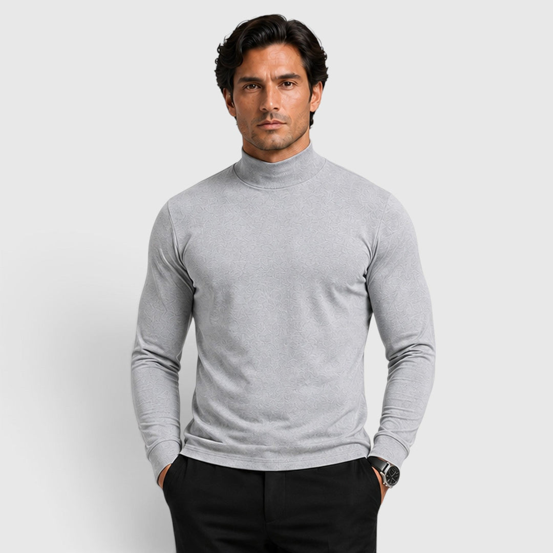 Men's Classic Knit Wool Blend Turtle Neck Sweater