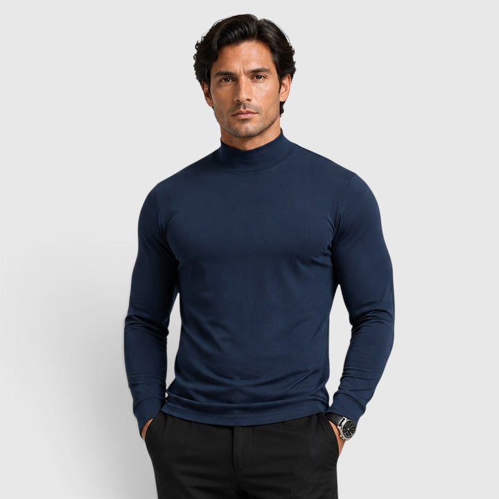 Men's Classic Knit Wool Blend Turtle Neck Sweater