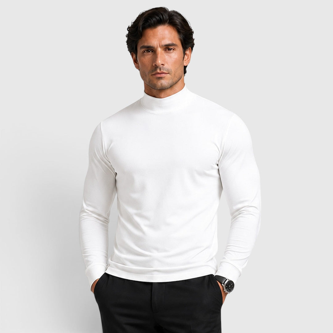 Men's Classic Knit Wool Blend Turtle Neck Sweater