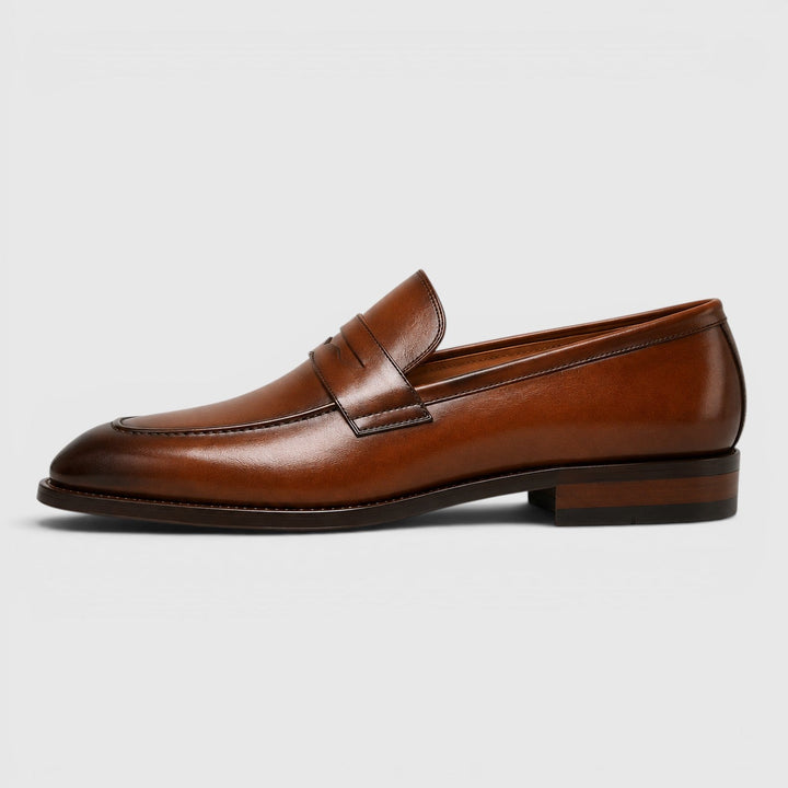 Men's Classic Leather Square Toe Loafers