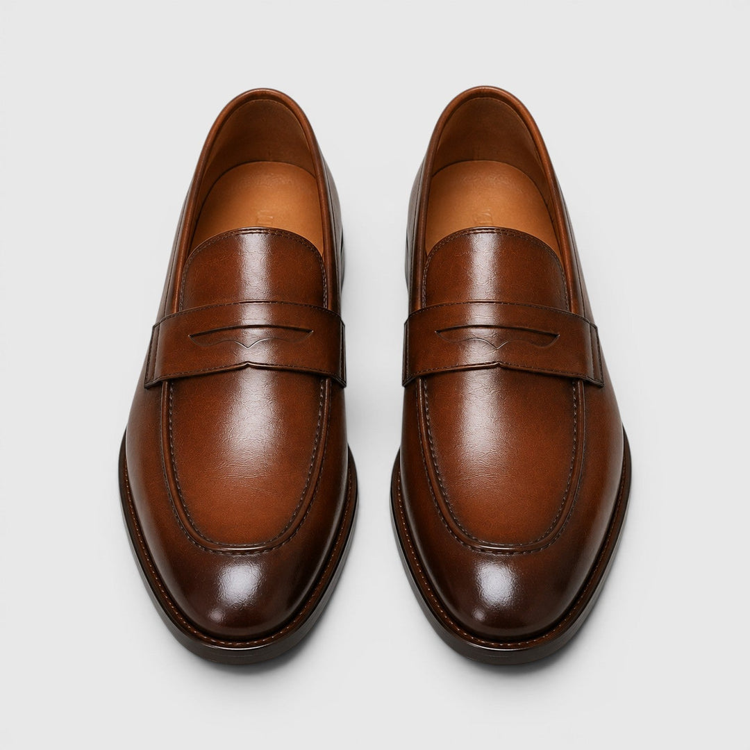 Men's Classic Leather Square Toe Loafers
