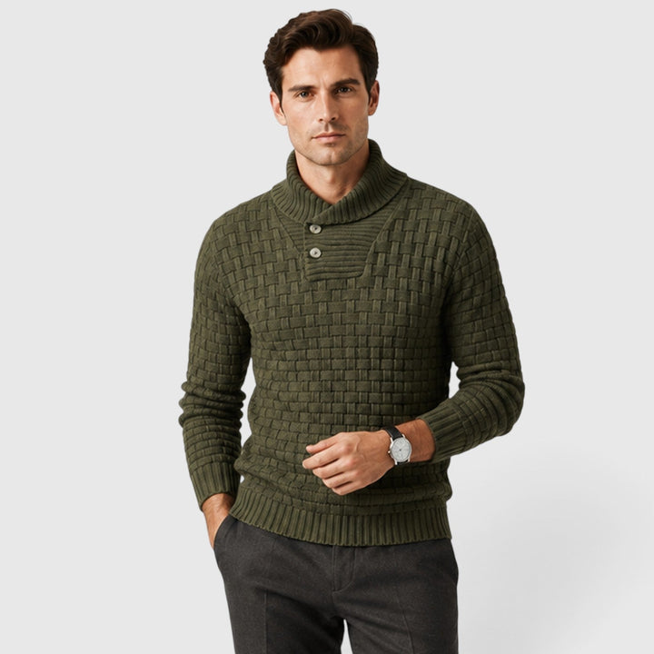 Men's Classic Cotton Blend Quarter Button Sweater