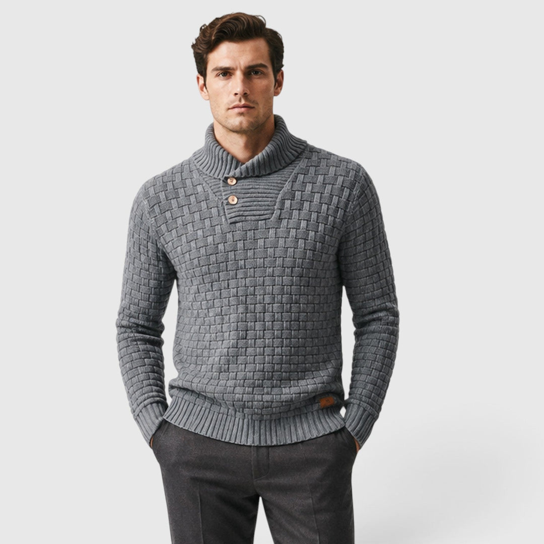 Men's Classic Cotton Blend Quarter Button Sweater