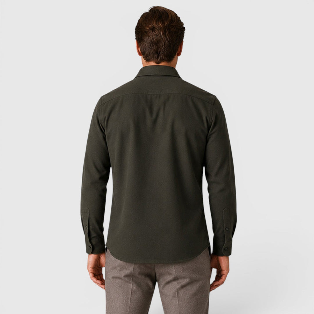 Men's Casual Slim Fit Cotton Long Sleeve Overshirt