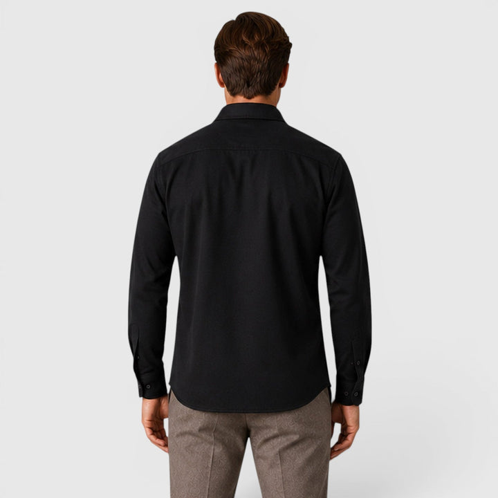Men's Casual Slim Fit Cotton Long Sleeve Overshirt