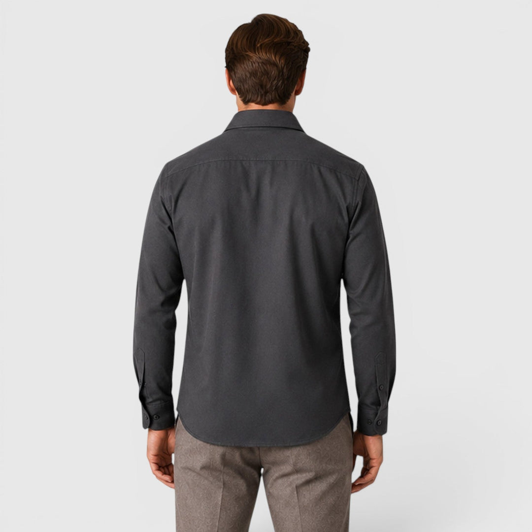Men's Casual Slim Fit Cotton Long Sleeve Overshirt