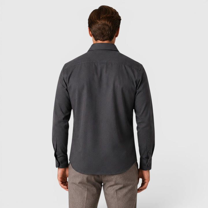 Men's Casual Slim Fit Cotton Long Sleeve Overshirt