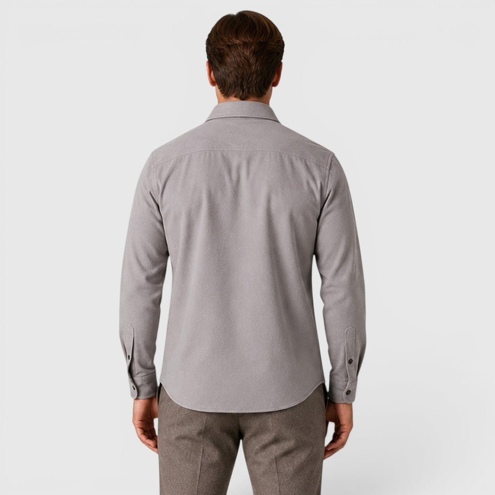 Men's Casual Slim Fit Cotton Long Sleeve Overshirt