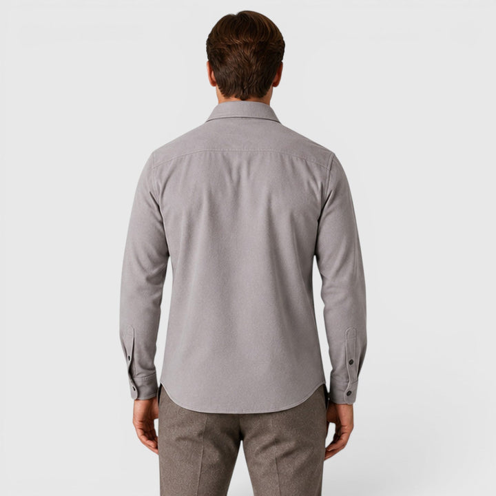 Men's Casual Slim Fit Cotton Long Sleeve Overshirt