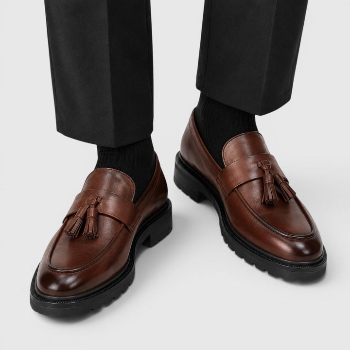 Men's Classic Leather Tassel Loafers