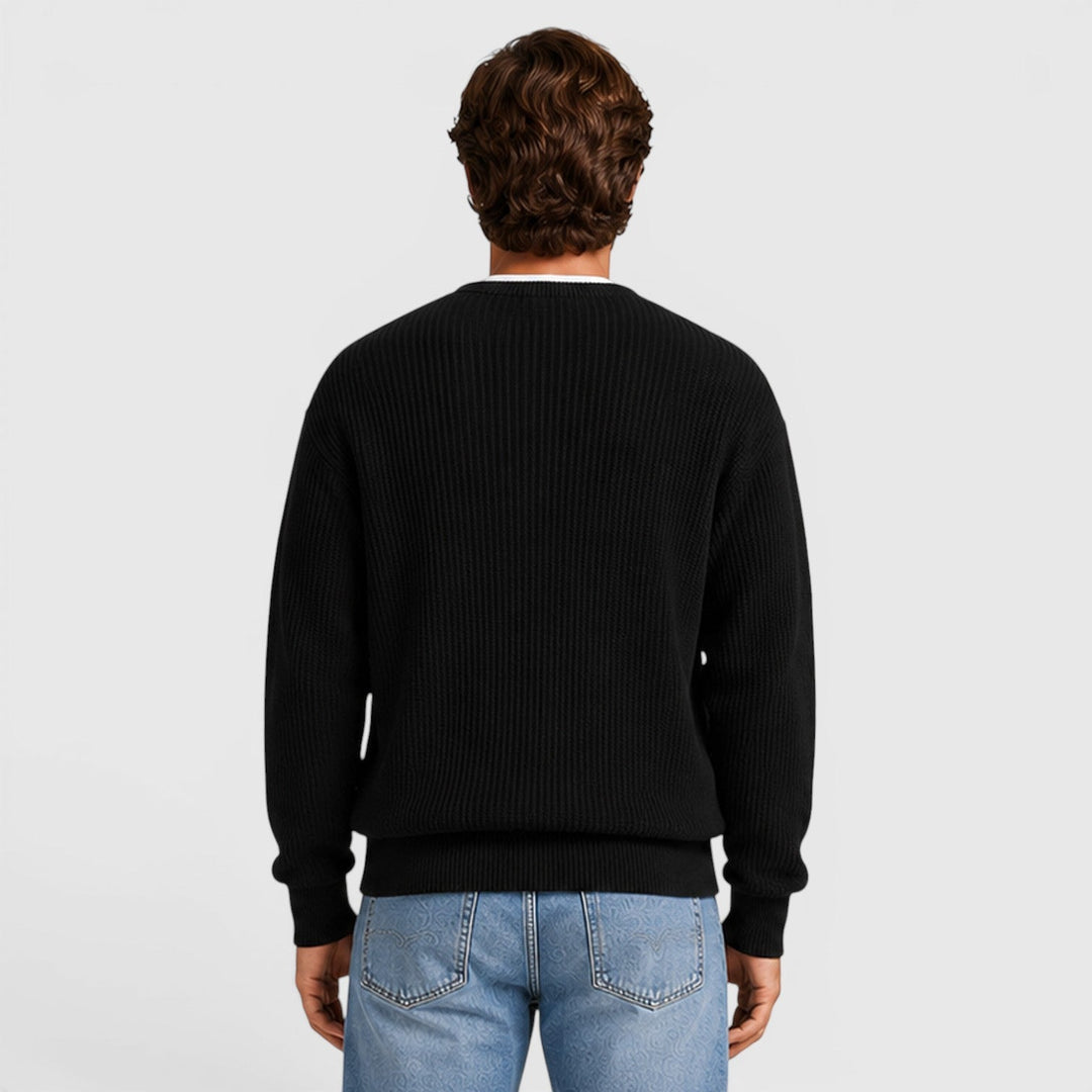 Men's Casual Knit Zip-Up Cardigan