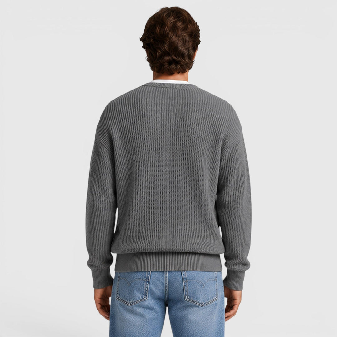 Men's Casual Knit Zip-Up Cardigan