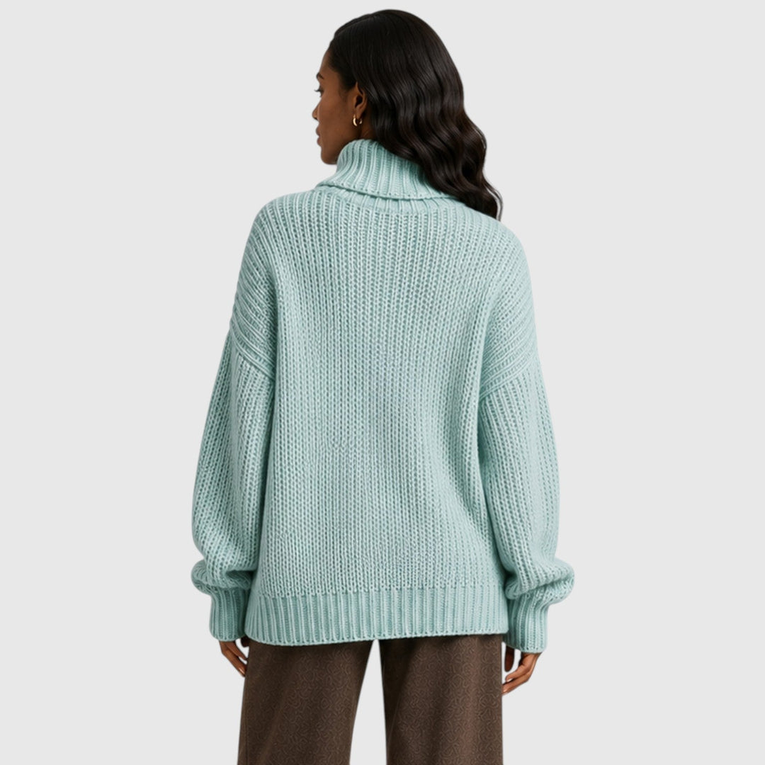 Women's Casual Oversized Knit Turtleneck Sweater