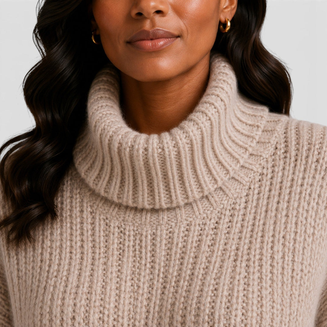 Women's Casual Oversized Knit Turtleneck Sweater